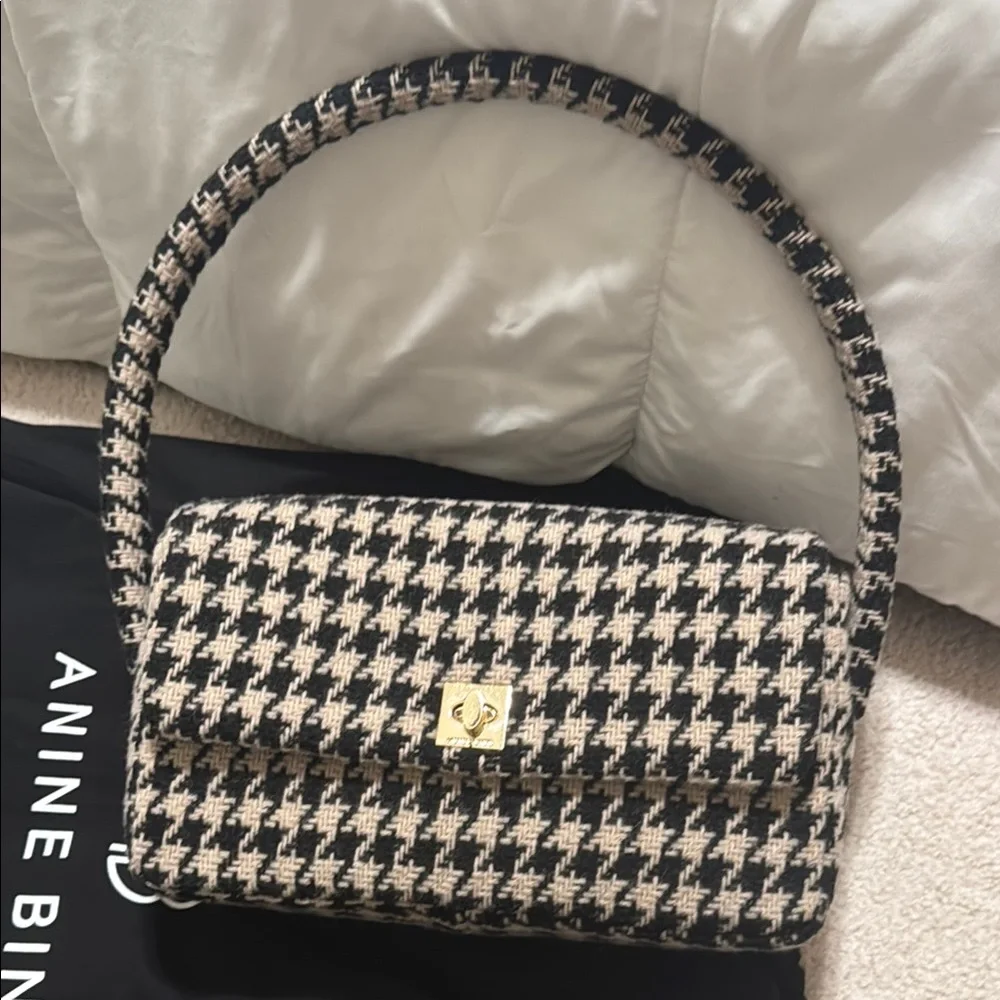 Anine Bing Houndstooth NICO Shoulder Bag - Picture 5 of 13